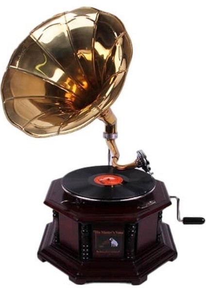 Gramofon Kurmalı Plak Çalar Sekizgen 533 ASIG527