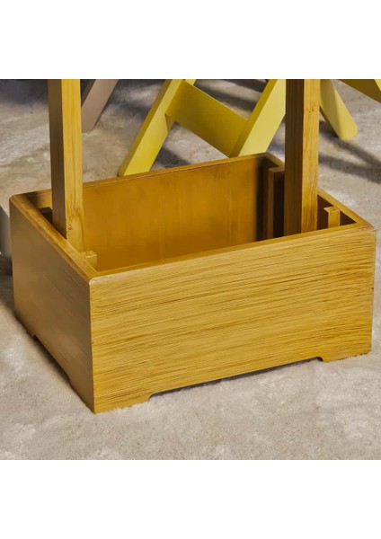 Çanta Sehpa Dikdörtgen Model Ahşap Mdf Dekoratif 4 Lü Zigon