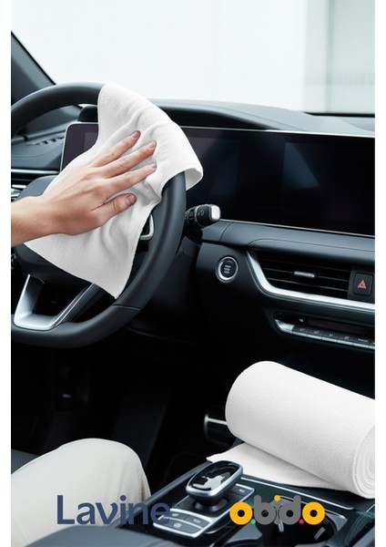 (20'li Rulo) Lavine Çok Amaçlı %100 Mikrofiber Temizlik Bezi "beyaz" 25x32 Büyük Ebat Kopart Kullan indirimleri