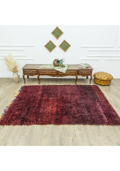 Tayeçe El Dokuma Bordo Tülü Halı 164X237 cm fiyatları