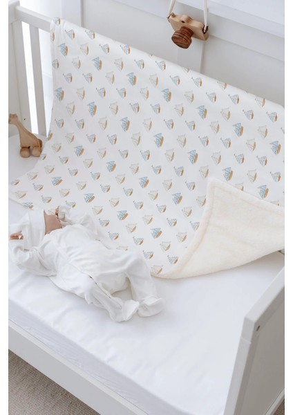 Peluş Çift Yüz Battaniye - Pureline Series - Sail Boats modelleri