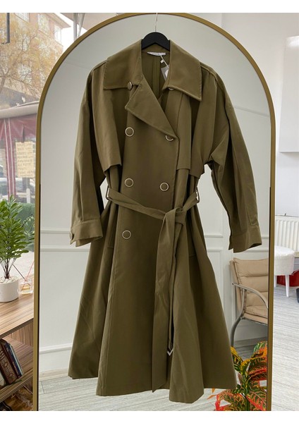 5848 Geniş Rüzgarlıklı Kuşaklı Trençkot