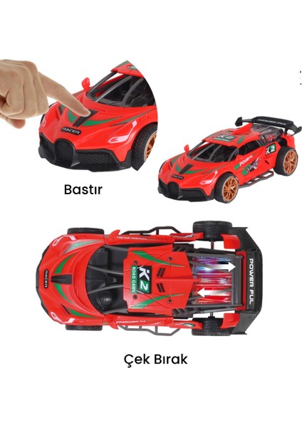 Vardem Sürtmeli Sesli Işıklı Spor Arabalar 18 cm - Kırmızı modelleri