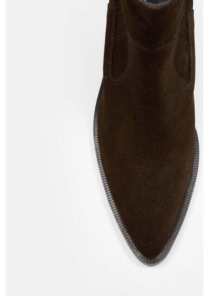 Caroline Acı Kahve Süet Hakiki Deri Kadın Topuklu Bot modelleri