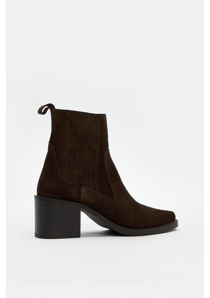 Caroline Acı Kahve Süet Hakiki Deri Kadın Topuklu Bot fırsatları