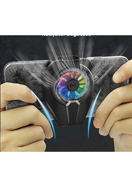 DL06 Ultra Güçlü Telefon Soğutucu Fan Seramik Turbo Soğutma Rgb Renk Anında Soğutma!