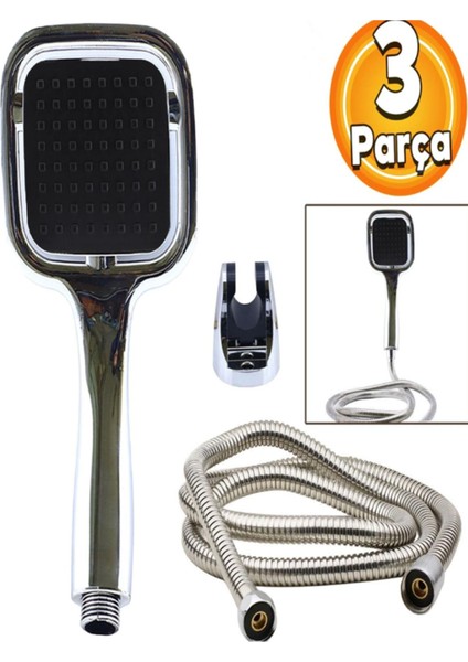 3'lü Banyo Duş Başlığı Seti
