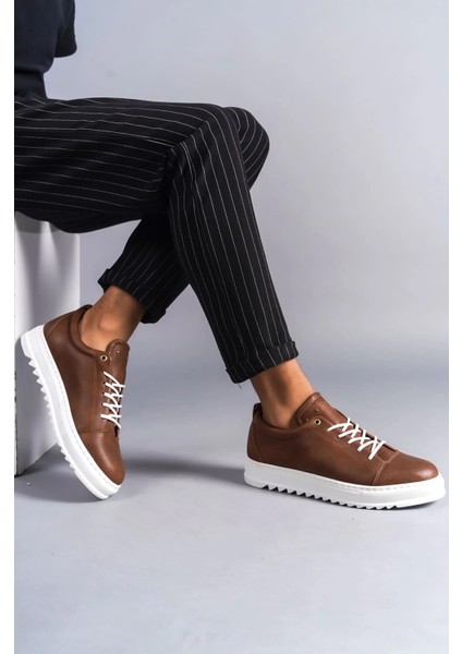 SLW152 Cool Bağcıklı Cilt Erkek Günlük Spor Klasik Ayakkabı Cbt - Taba fiyatları