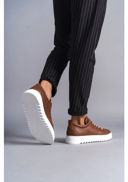 SLW152 Cool Bağcıklı Cilt Erkek Günlük Spor Klasik Ayakkabı Cbt - Taba modelleri