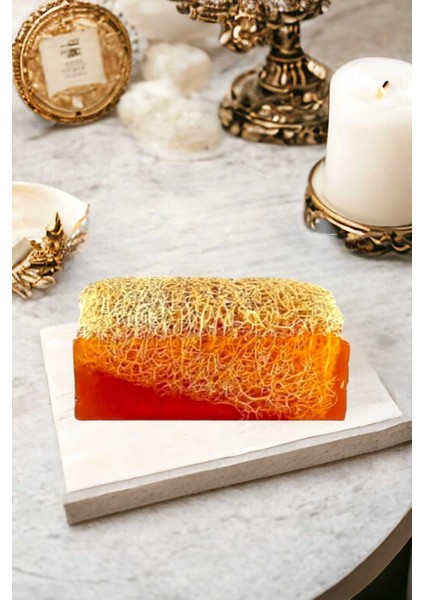 %100 El Yapımı Doğal Kabak Lifli Ballı Sabun 120 Gr