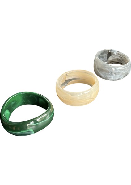 3’lü Hacimli Kemik Bileklik Seti modelleri