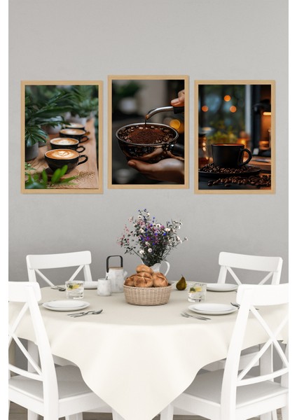 ☕ Doğal Kahve Anları – 3’lü Mdf Uv Baskılı Tablo Seti (3 Ebat Seçeneği) CRVS1024 13 x 17 indirimleri