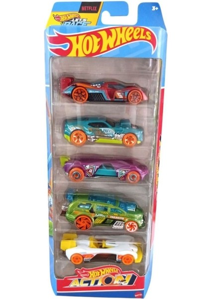 Mattel Hot Wheels Action Araba Seti Beşli 01806