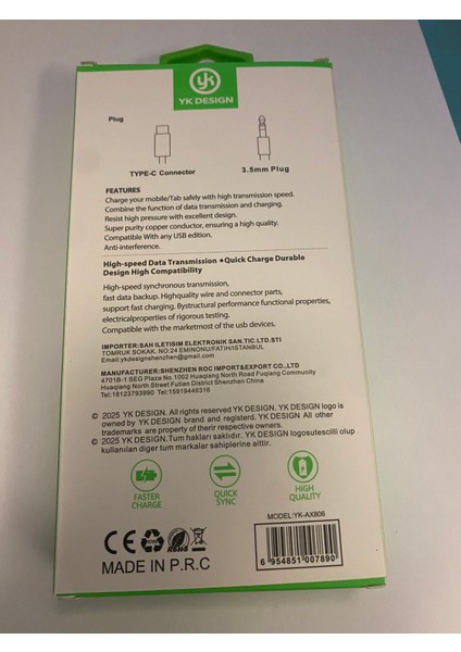 Type-C 3.5 Aux Audio Adapter Kablo fiyatları