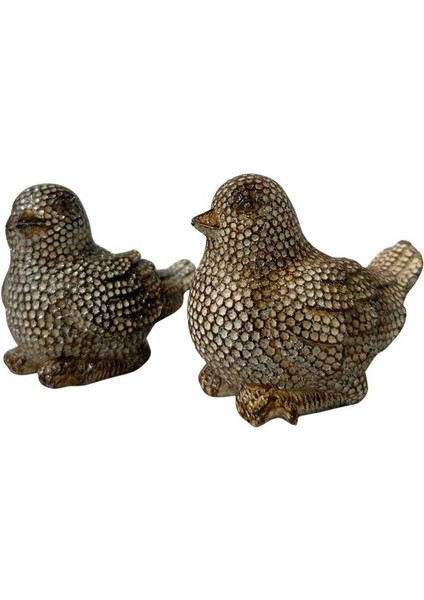 1260 Yaldızlı Kuşlar Dekoratif Ikili Set Biblo modelleri