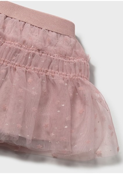 1-4 Yaş Arası Kız Bebek Tütü Etek Bluz Takım - Pudra