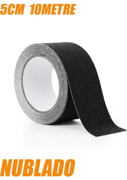 Merdiven Zemin Kaydırmaz Bant Yapışkanlı Kaymaz Bant Siyah 5 cm x 10 Metre