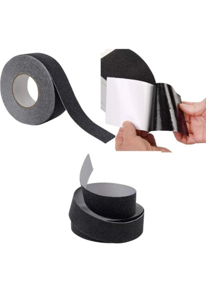 Merdiven Zemin Kaydırmaz Bant Yapışkanlı Kaymaz Bant Siyah 5 cm x 10 Metre modelleri