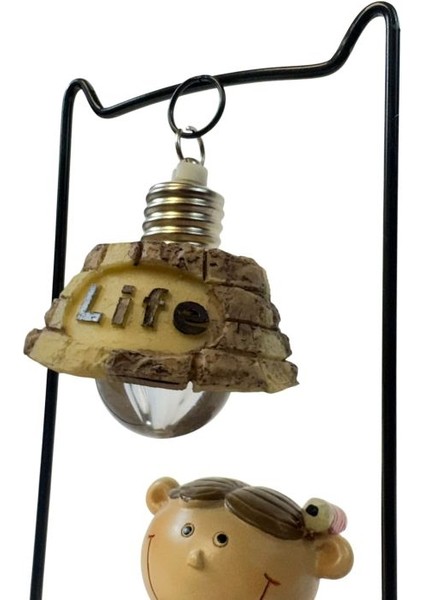 3751 Sokak Lambası Altında Kitap Okuyan Çocuk Biblo modelleri