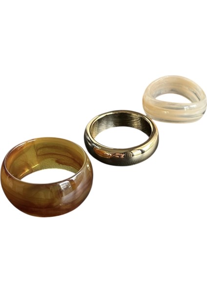 3’lü Hacimli Kemik Bileklik Seti modelleri