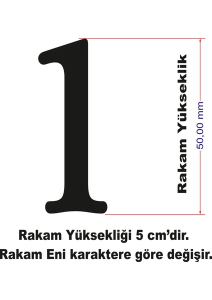 Stencil Rakam Boyama Şablonu X037-SAYI modelleri