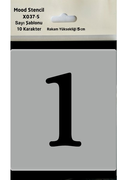 Stencil Rakam Boyama Şablonu X037-SAYI