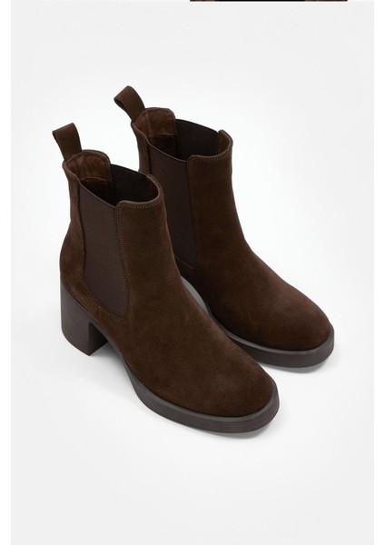 Alisha Acı Kahve Süet Hakiki Deri Topuklu Bot indirimleri