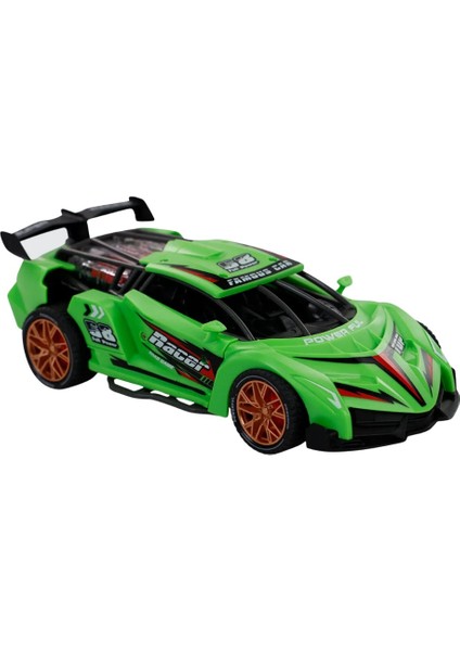 Vardem Sürtmeli Sesli Işıklı Spor Arabalar 18 cm - Yeşil