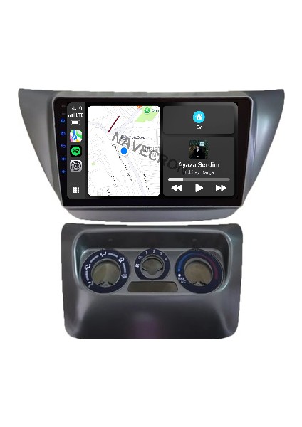 Mıtsubıshı Lancer 2003-08 9"uyumlu Androıd Multimedya Gerçek 2/32 Kablosuz Carplay Geri Görüş Kameralı