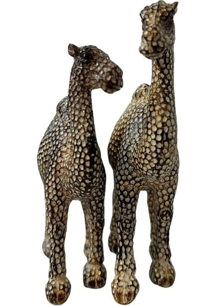 1260 Yaldızlı Develer Dekoratif Ikili Set Biblo fırsatları