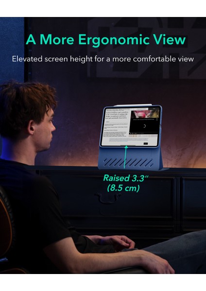 iPad Pro 11 M5 (M2-4.Nesil) (M4-7. Nesil)(2024) Shift Manyetik Kılıf