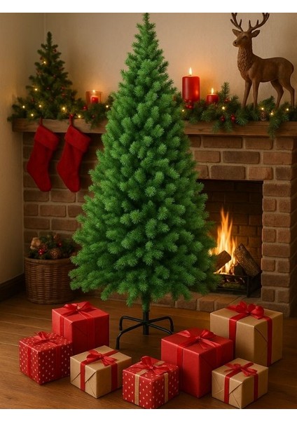 180 cm Metal Ayaklı Yılbaşı Çam AĞACI-355 Dal-Gerçekçi Görünüm-Yoğun ve Sık Dal Tasarımı modelleri