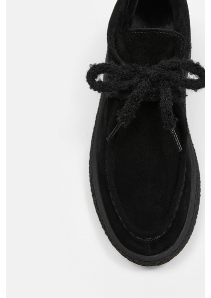 Yanelis Siyah Süet Hakiki Deri Kadın Bot modelleri