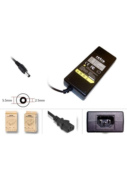 24V 3A 72W 5.5x2.5mm Güç Adaptörü RPA-AC312