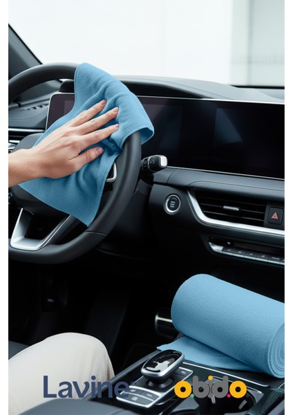 (20'li Rulo) Lavine Çok Amaçlı %100 Mikrofiber Temizlik Bezi "mavi" 25x32 Büyük Ebat Kopart Kullan indirimleri