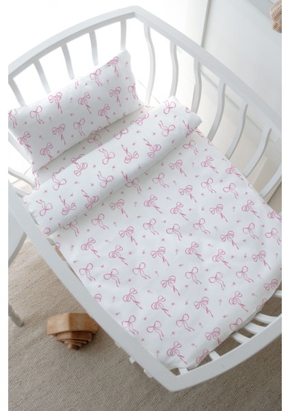 Park Beşik Nevresim Takımı (80X120) - Pureline Series - Dainty Bows