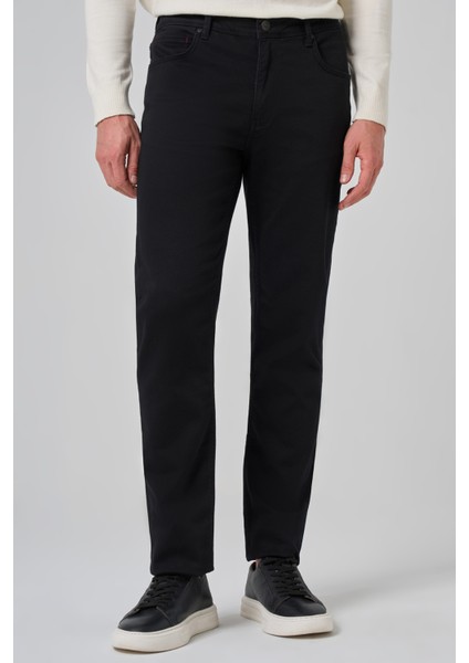Erkek Siyah Denim 5 Cep Dynamic Fit Jean Kot Pantolon
