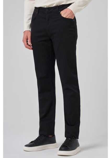 Erkek Siyah Denim 5 Cep Dynamic Fit Jean Kot Pantolon fırsatları