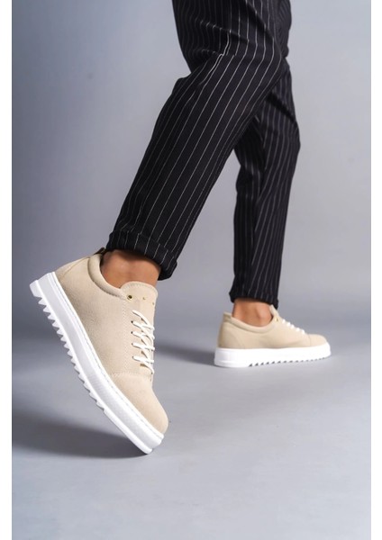 SLW152 Cool Bağcıklı Süet Erkek Günlük Spor Klasik Ayakkabı Sbt - Krem modelleri