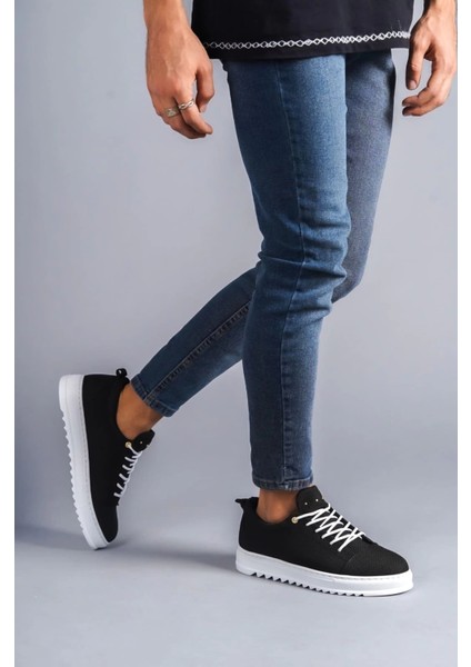 SLW152 Cool Bağcıklı Keten Erkek Günlük Spor Klasik Ayakkabı Kbt - Siyah modelleri