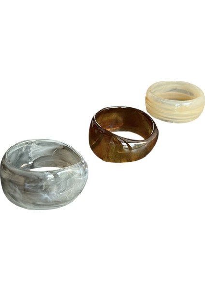 3’lü Hacimli Kemik Bileklik Seti modelleri