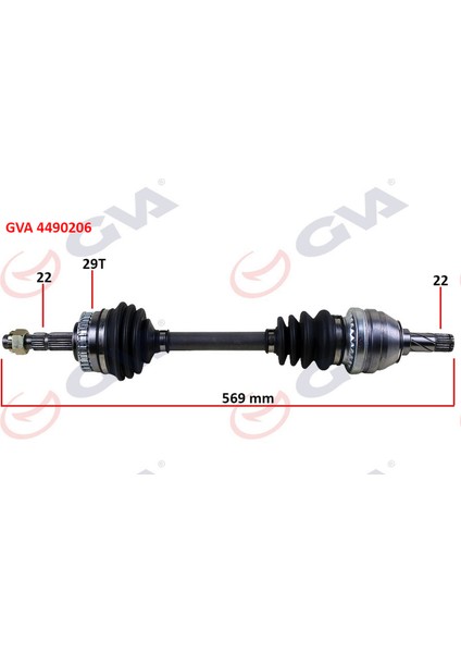 Depomix Komple Aks Sol Corsa B 1.6 93-00 Abs Li 29 Diş 569MM