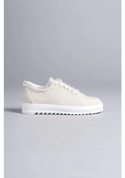 SLW152 Cool Bağcıklı Keten Erkek Günlük Spor Klasik Ayakkabı Kbt - Beyaz fırsatları