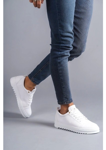 SLW152 Cool Bağcıklı Cilt Erkek Günlük Spor Klasik Ayakkabı Cbt - Beyaz fiyatları