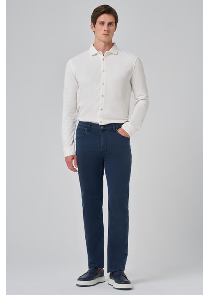 Erkek Lacivert Denim 5 Cep Dynamic Fit Jean Kot Pantolon fiyatları