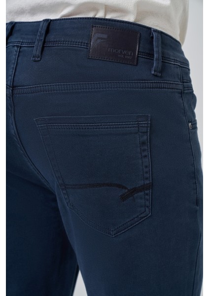 Erkek Lacivert Denim 5 Cep Dynamic Fit Jean Kot Pantolon indirimleri
