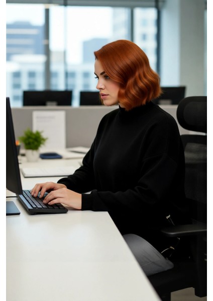 Kadın Basic Relaxed Kalıp Triko Kazak Balıkçı Yaka Düğme Detaylı Uzun Boy Konforlu Kış Kombinleri