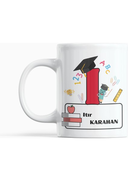 I Harfi ile Başlayan Öğretmenler Için Özel Tasarım Hediyelik Baskılı Kupa Bardak