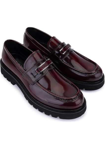 Erkek Hakiki Deri Bordo Loafer Ayakkabı 1008 3538 Erk Ayk SK25-26 Bordo Acma fiyatları