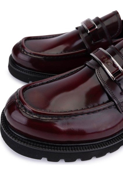 Erkek Hakiki Deri Bordo Loafer Ayakkabı 1008 3538 Erk Ayk SK25-26 Bordo Acma modelleri